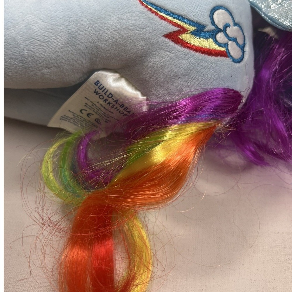 My Little Pony‎ Build A Bear Plush Rainbow Bright MLP BAB 16" with cape - Picture 4 of 6